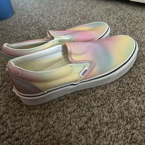 pastel tie dye slip on vans